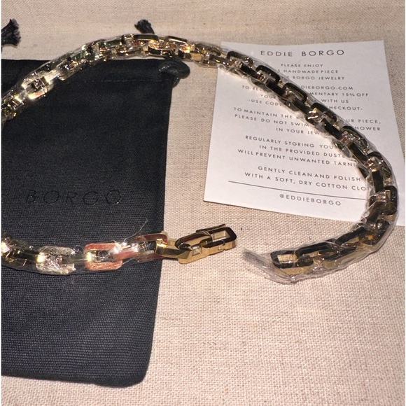 Eddie Borgo NWT Supra Link Necklace in
12K Gold Vermeil Retails $350 Siz… - Picture 2 of 7